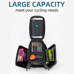 Bike Waterproof Front Frame Pouch Top Tube Handlebar Bag Below 6.2”/5.8”
