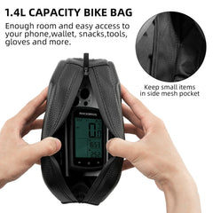 ROCKBROS 076 Hard Shell Bike Top Tube Frame Bag Pouch 1.4L