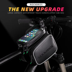 Waterproof Bike Top Tube Bag - Phone Bag for 6.2” & Under