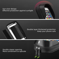 Waterproof Bike Top Tube Bag - Phone Bag for 6.2” & Under