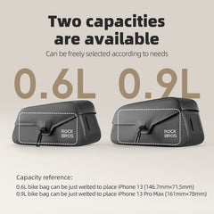 Bike Frame Bag Magnetic 100% Waterproof 0.6L/0.9L